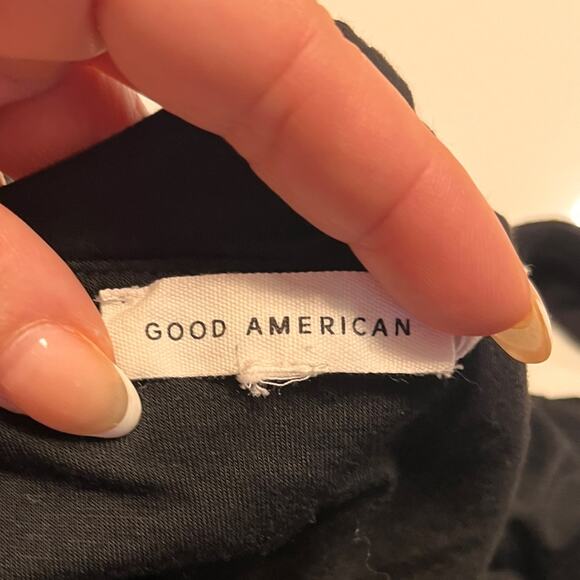 Good American Black Plus Size Ruched Maxi Dress Size 5XL - Picture 3 of 9